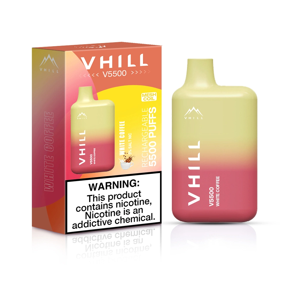 Original Free Shipping Vhill V5500puffs 15ml Disposable E Cigarettes Vape Pen Mesh Coil Type-C Chargeable Airflow Control System Ecigs Vapor Kit