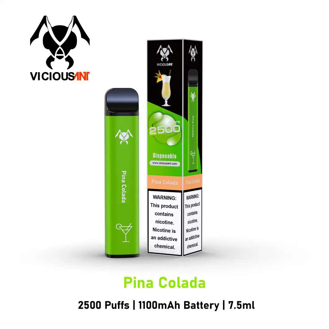 Factory Wholesale 2500 Puffs Prefilled Disposable Vape Device