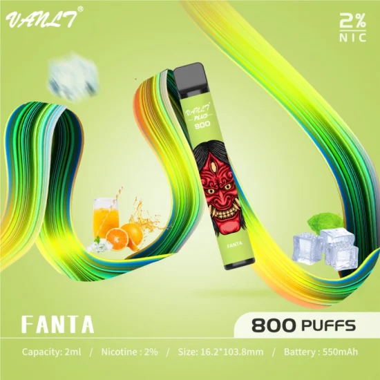 Vanlt Plus Vape jetable Prix d'usine de vente chaude directement 2% de sel de nicotine Stylo vape jetable 800 bouffées Vape jetable Elektronič Ka Cigareta