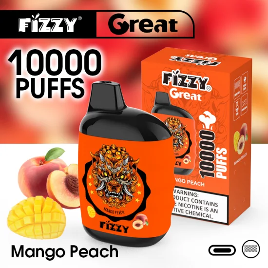 Corée du Sud le plus récent prix d'usine 10000 Puff 18ml Fizzy Great Vape jetable cigarette électronique stylo jetable